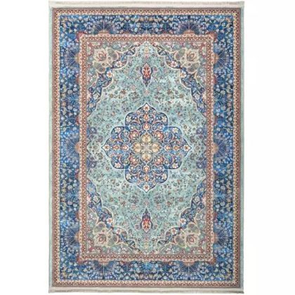 فرش سنتی طرح 100353 سبزآبی 1000شانه