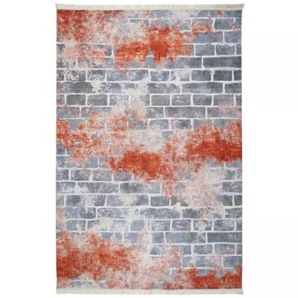 فرش مدرن طرح 100410 آجری 700 شانه