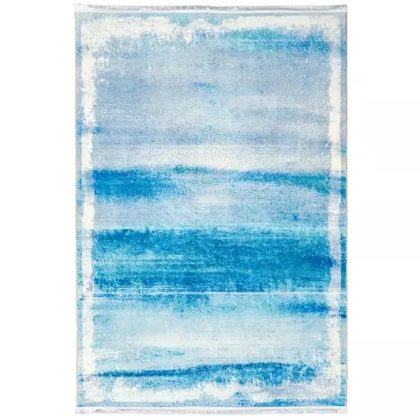 فرش مدرن طرح 100440 آبی 700 شانه