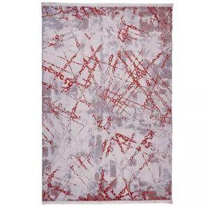 فرش مدرن طرح 100480 قرمز 700 شانه