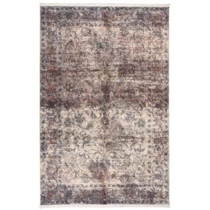 فرش کهنه نما طرح 100641 بادامی 1000 شانه