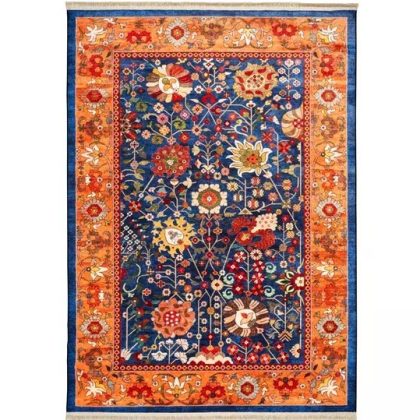 فرش سنتی طرح 900403 سرمه ای 1000 شانه