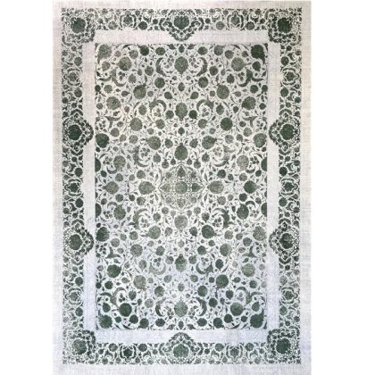 فرش طرح 2050 نقره ای ۱۲۰۰ شانه گل برجسته