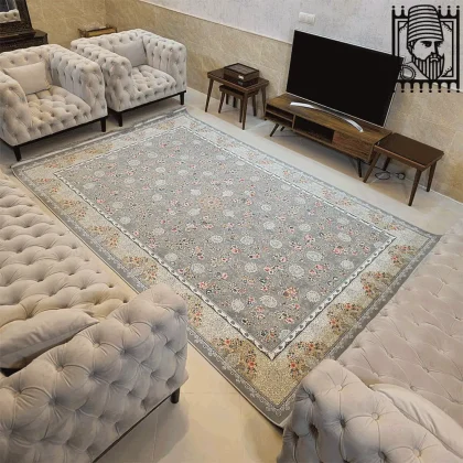فرش 1200 شانه افشان کد 25850 طوسی