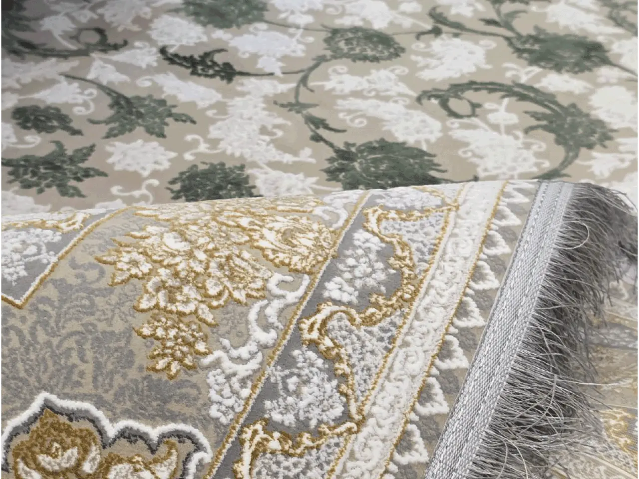 فرش 1240 شانه طرح دستباف کد 2210