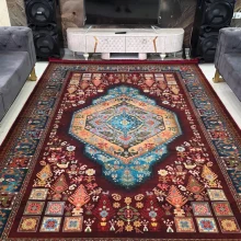 فرش 1240 شانه طرح دستباف کد T1113 لاکی