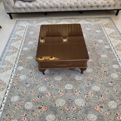 فرش 1200 شانه افشان کد 25850 طوسی