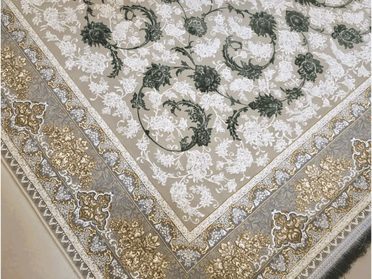 فرش 1240 شانه طرح دستباف کد 2210