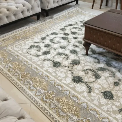 فرش 1240 شانه طرح دستباف کد 2210
