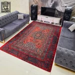 فرش طرح دستباف کد 202739 قرمز 1200 شانه