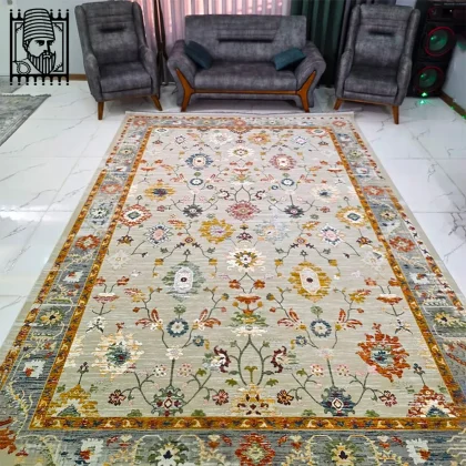 فرش 1200 شانه طرح سلطان آباد کرم کد 20200