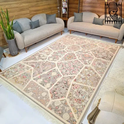 فرش ١٢٠٠ شانه طرح آینه فیلی ایده آل