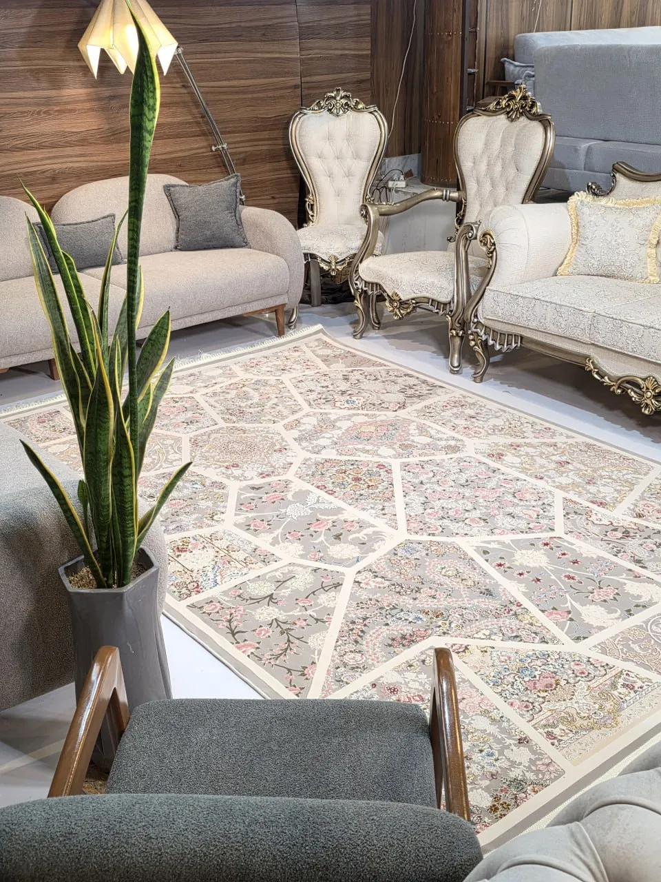 فرش ١٢٠٠ شانه طرح آینه فیلی ایده آل