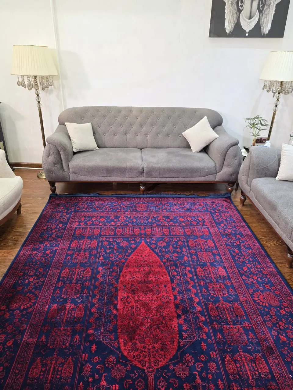 فرش ۱۲۰۰ شانه کد 1045 سرمه ای