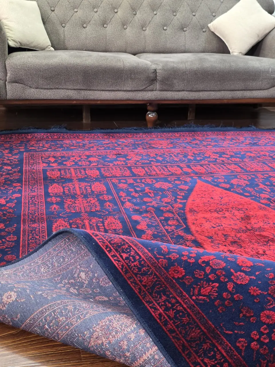 فرش ۱۲۰۰ شانه کد 1045 سرمه ای