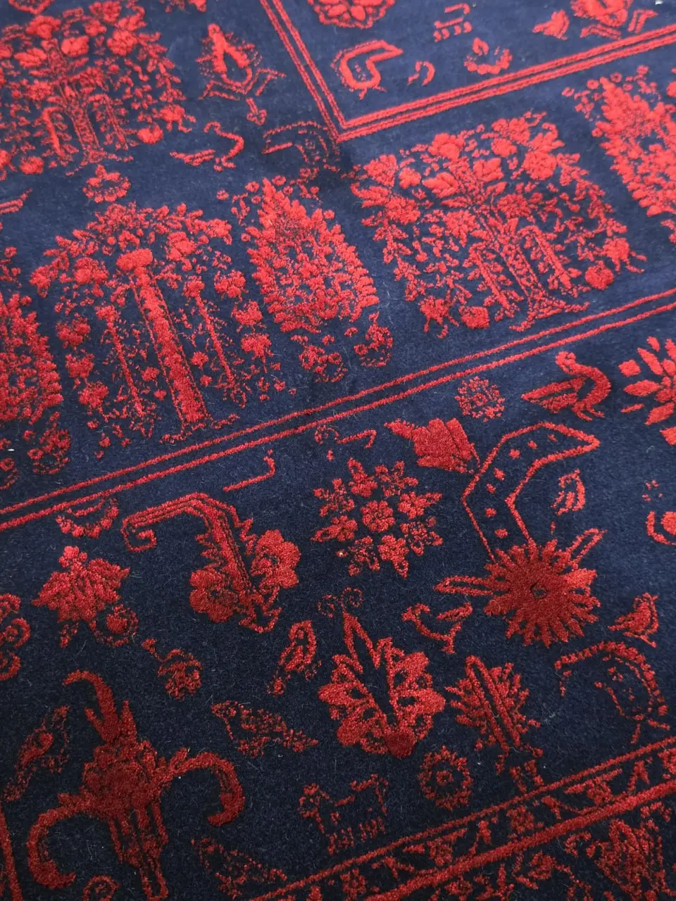 فرش ۱۲۰۰ شانه کد 1045 سرمه ای