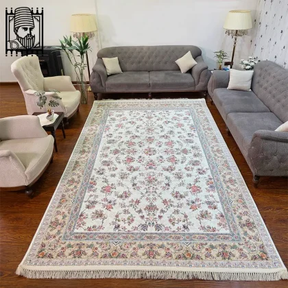 فرش ۱۲۰۰ شانه طرح بهشت صدفی