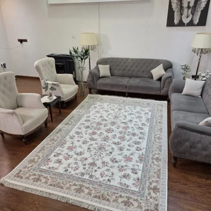 فرش ۱۲۰۰ شانه طرح بهشت صدفی