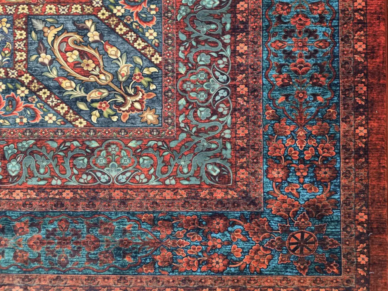 فرش طرح دستباف کد 202739 قرمز 1200 شانه