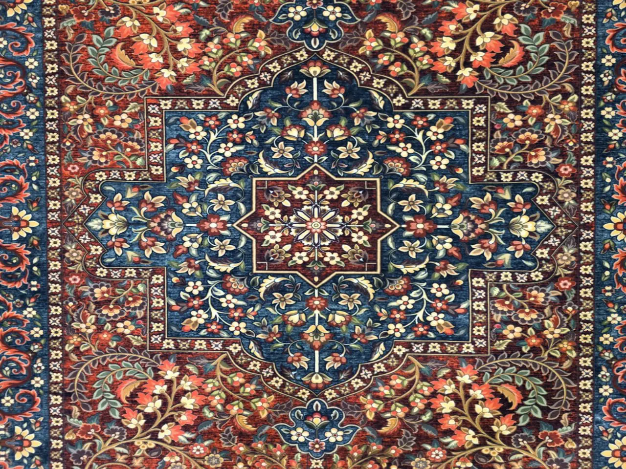 فرش طرح دستباف کد 202739 قرمز 1200 شانه