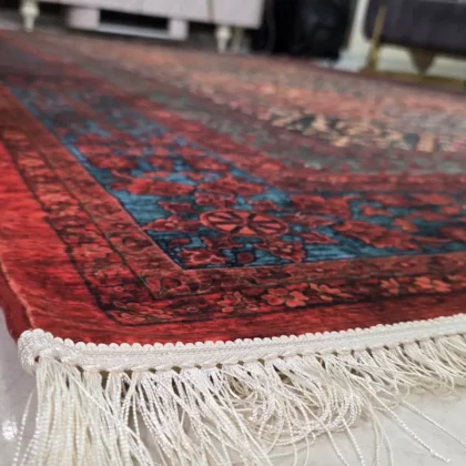 فرش طرح دستباف کد 202739 قرمز 1200 شانه