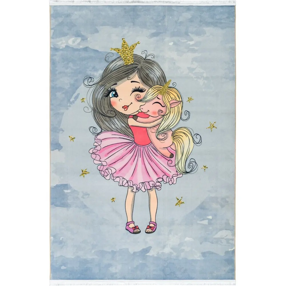 فرش کودک طرح پرنسس و یونیکورن کد 101210