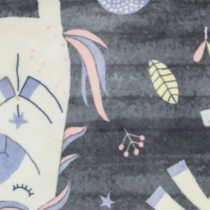 فرش کودک طرح اسب تک شاخ کد 25KM0030