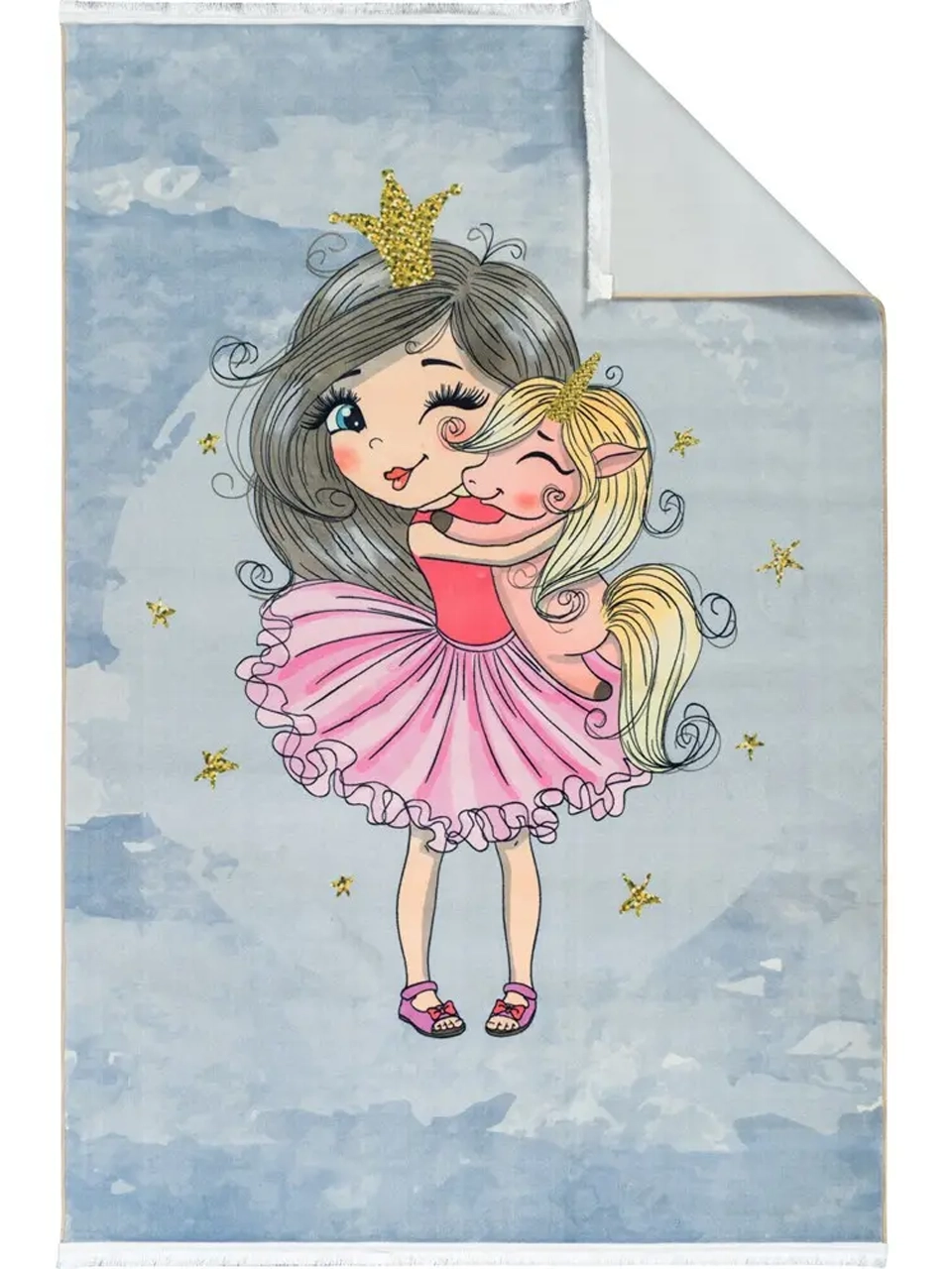 فرش کودک طرح پرنسس و یونیکورن کد 101210