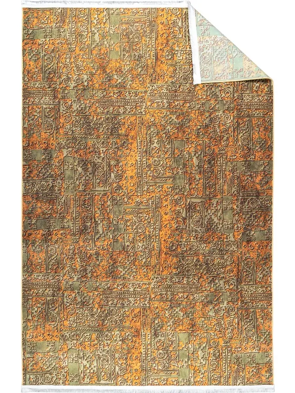 فرش آشپزخانه طرح 25AA0010 زیتونی