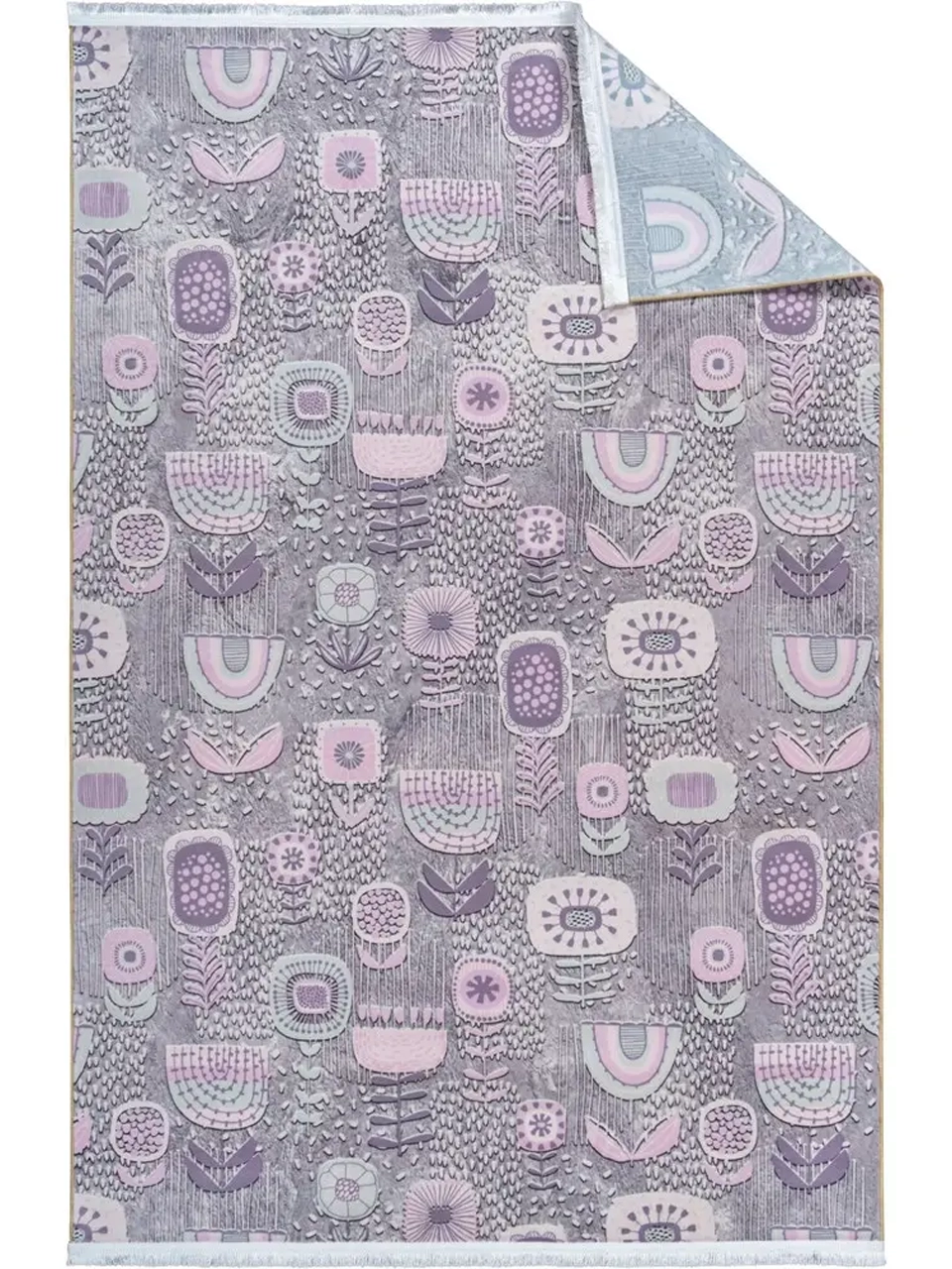 فرش آشپزخانه طرح 25AA0120 طوسی 700 شانه