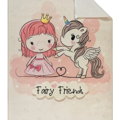 فرش کودک طرح اسب تک شاخ کد 25KD0040