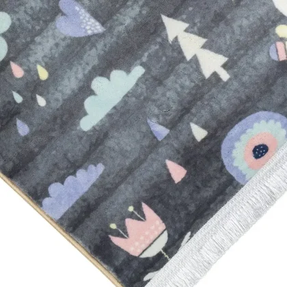 فرش کودک طرح اسب تک شاخ کد 25KM0030