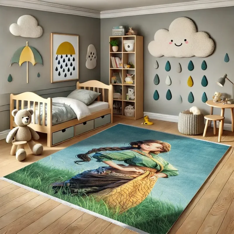 فرش کودک طرح دختر کد 25KK0030