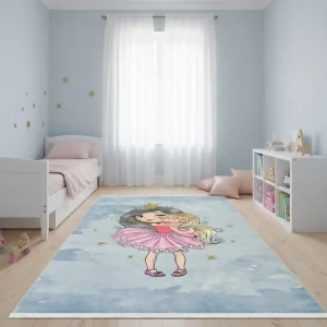 فرش کودک طرح پرنسس و یونیکورن کد 101210