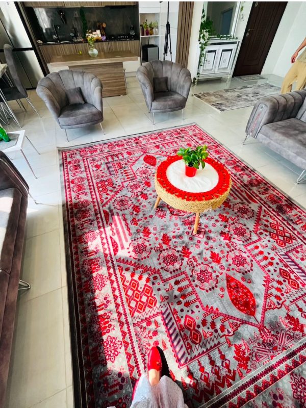 فرش ١٢٠٠ شانه درختی لاکی طوسی