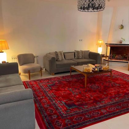 فرش چهارباغ 1200 شانه لاکی
