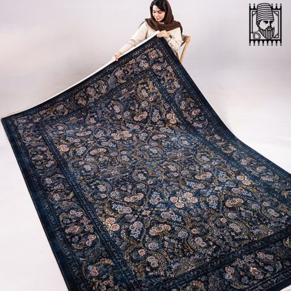فرش طرح دستباف کد 25CN0310 سرمه ای