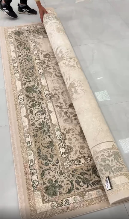 فرش 10av0010 آوانته سبز کرم 1200 شانه