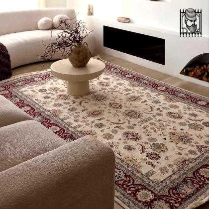 فرش سلطان آباد کرم 1200 شانه